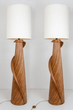 1 of the 2 of Huge Rattan Floor Lamps, René Houben