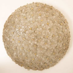Stunning Large Flower Flush Mount in the style of Barovier & Toso, Murano