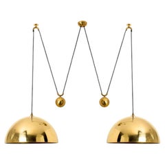 Double Pull Brass Pendant Light by Florian Schulz