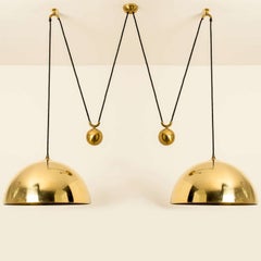 Double Pull Brass Pendant Light by Florian Schulz