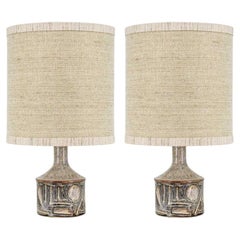 1 von 2 „Axella Ceramic Brown“-Lampen von Jette Helleroe, Dänemark 1970