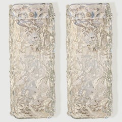 Several Textured Clear Glass Wall Sconces, Austria