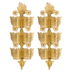Pair of Grand Hotel by Barovier & Toso, Murano, 1960s
