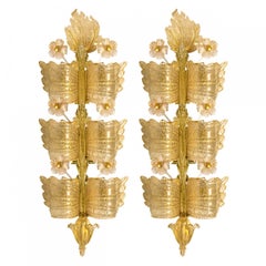 Pair of Grand Hotel by Barovier & Toso, Murano, 1960s