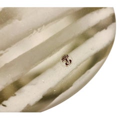 1 of 4 Striped Zebra Glass Flush Mount by Peil Putzler, Germany, 1970s