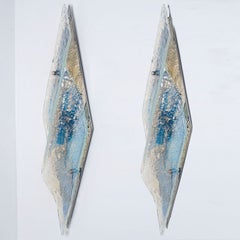 1 of the 2 Large Nason Wall lights for Mazzega Murano Iridescent Glass, 1970