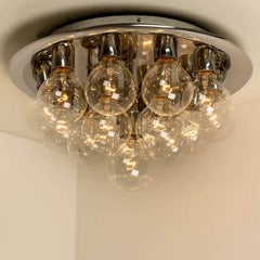 Grande lampe murale ou de plafond dans le style Staff, années 1970