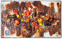 Fat Lava Wall Plaques by Ruscha Keramik, 1970s