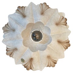 Flower Shell White Sand Ceramic Wall Light by Hustadt Keramik, Germany, 1970