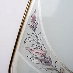 White Glass and Brass Ornate Flower Wall Sconces