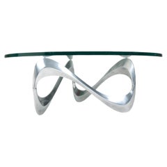 Sculptural Chrome Coffee or Side Table by Knut Hesterberg, 1960
