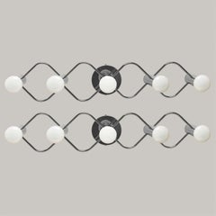 The One of the Two Chrome Wall Lights/Flush Mounts by Leola, 1970