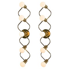 The One of the Two Brass Wall Lights/Flush Mounts by Leola, 1970