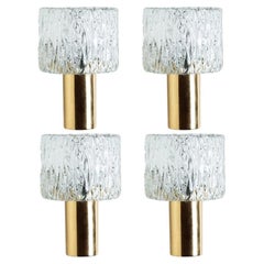 1 of the 2 Pairs of Glass Torch Wall Sconces by Fagerlund, 1960
