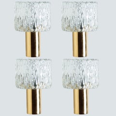 1 of the 2 Pairs of Glass Torch Wall Sconces by Fagerlund, 1960