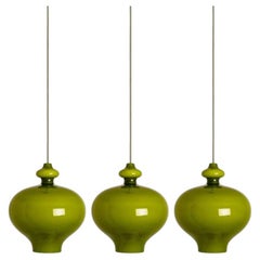 1 of the 4 Hans-Agne Jakobsson for Staff Green Glass Pendant Lights