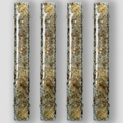 Several Tube Smoked Glass Wall Lights by Kaiser Leuchten, 1970s