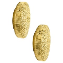 Coppia di appliques in vetro d'ottone di Motoko Isshi per Staff, anni '70