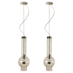 1 of the 8 of Hand Blown Glass Tube Pedant Lights by Staff Lights, 1970s