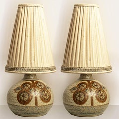 1 des 2 lampes de table en céramique de Noomi Backhausen pour Soholm, Danemark, années 1970