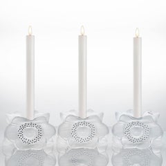 Set di tre portacandele Lalique Anemones, 1975