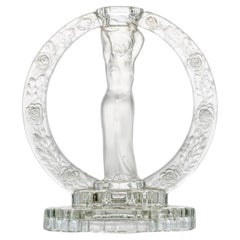 Portacandele Lalique Donna con rose, Francia