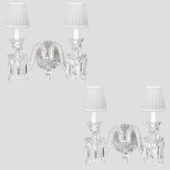 Pair of Baccarat Wall Lamp 2 Lights, 1990
