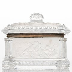 Baccarat Candy Jar, Clear Crystal Brass, France