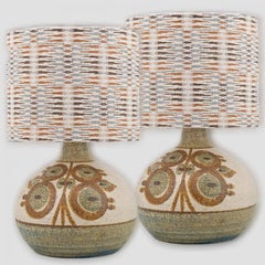 1 of the 2 Soholm Ceramic Table Lamps with Custom Lampshades, Noomi Backhausen