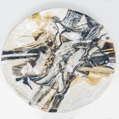 Round Ceramic Plate, Signed by Jeppe Hagedorn, Denmark 1960s