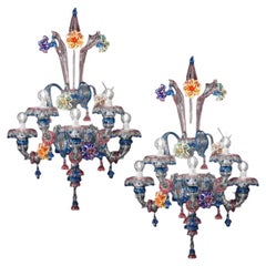 1 of the 2 Exceptional and Rich Wall Lights, Murano