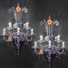1 of the 2 Exceptional and Rich Wall Lights, Murano