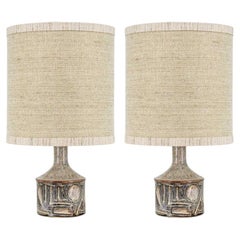 1 von 2 „Axella Ceramic Brown“-Lampen von Jette Helleroe, Dänemark 1970