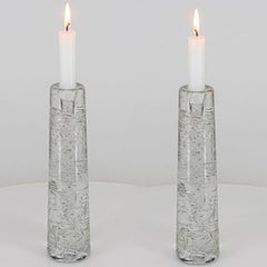 1 of the 2 Glass Arkipelago Candleholders by Timo Sarpaneva, Iittala 1980