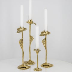 Set di 4 candelieri di Kurt Jesch, Amadeo Fratelli Tonini, in ottone, 1960