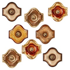 Several Oval Ceramic Wall Lights, 1970