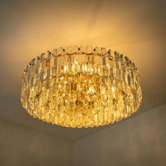 1 of the 2 Huge Kalmar Chandeliers 'Palazzo', Gilded Brass Glass, Austria, 1970
