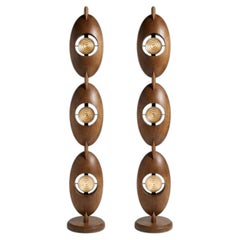 1 of the 2 Gèlèdé Lamp Vertically Aligned Vessels, Salù Iwadi Studio