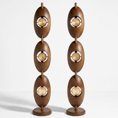 1 of the 2 Gèlèdé Lamp Vertically Aligned Vessels, Salù Iwadi Studio