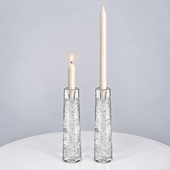 1 de los 2 candelabros «Glass Arkipelago» de Timo Sarpaneva, Iittala, 1980