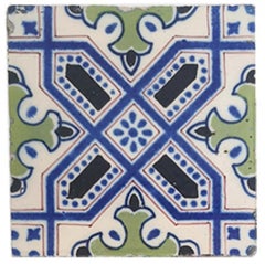 Set of 35 Handmade Antique Ceramic Tiles, Dutch, 1920s