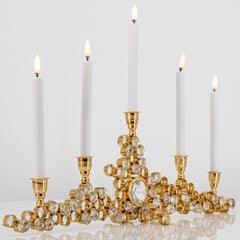 Chandelier en cristal « Gilded Palwa Jewel », 1960