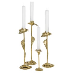 Set di 4 candelieri di Kurt Jesch, Amadeo Fratelli Tonini, in ottone, 1960