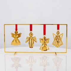 Totale: 18 kr. Albero di Natale decorativo, in acciaio inossidabile, con 4 angeli decorativi