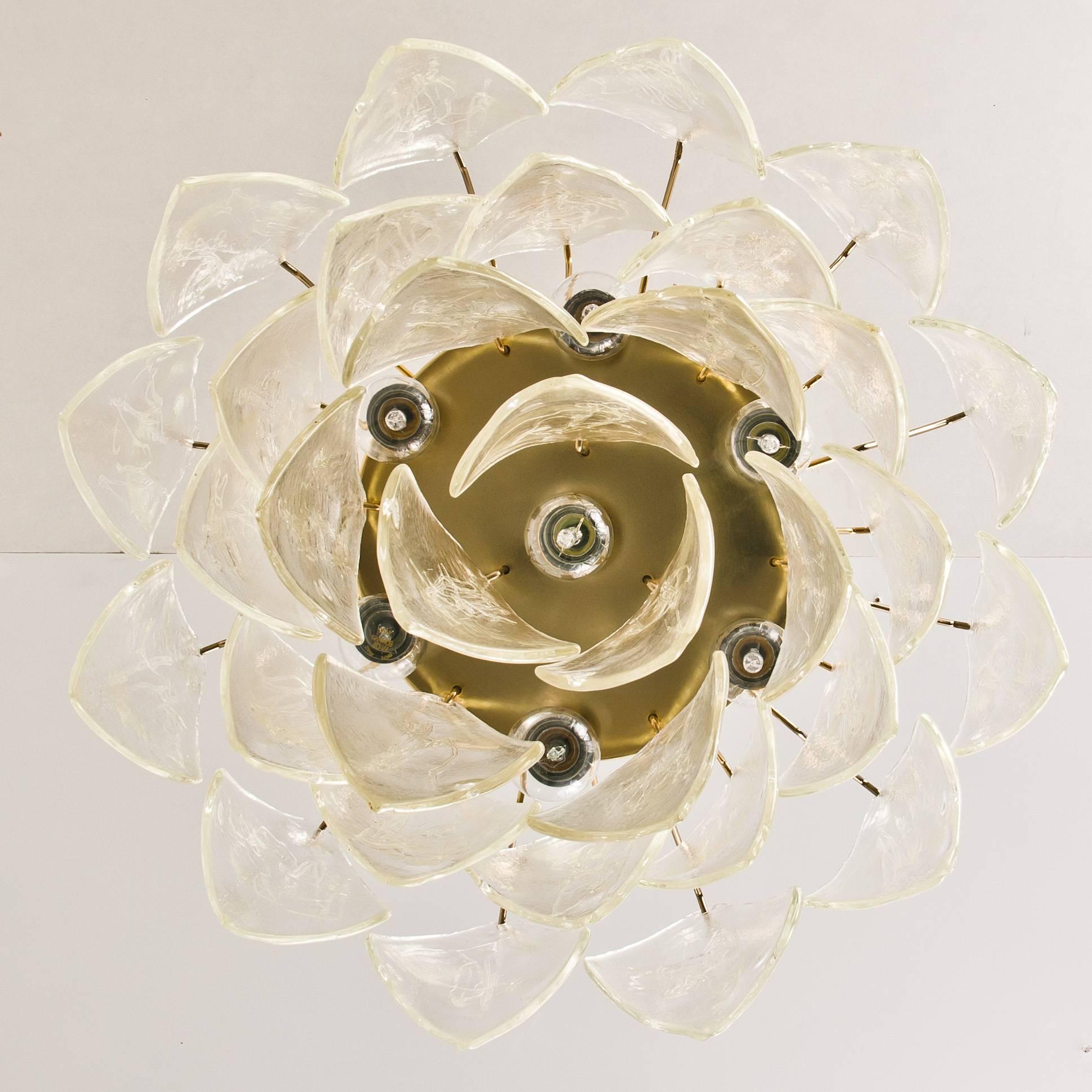 Mid-Century Modern Large Elegant Chandelier, Manufactured by J.T. Kalmar, Austria, 1960s