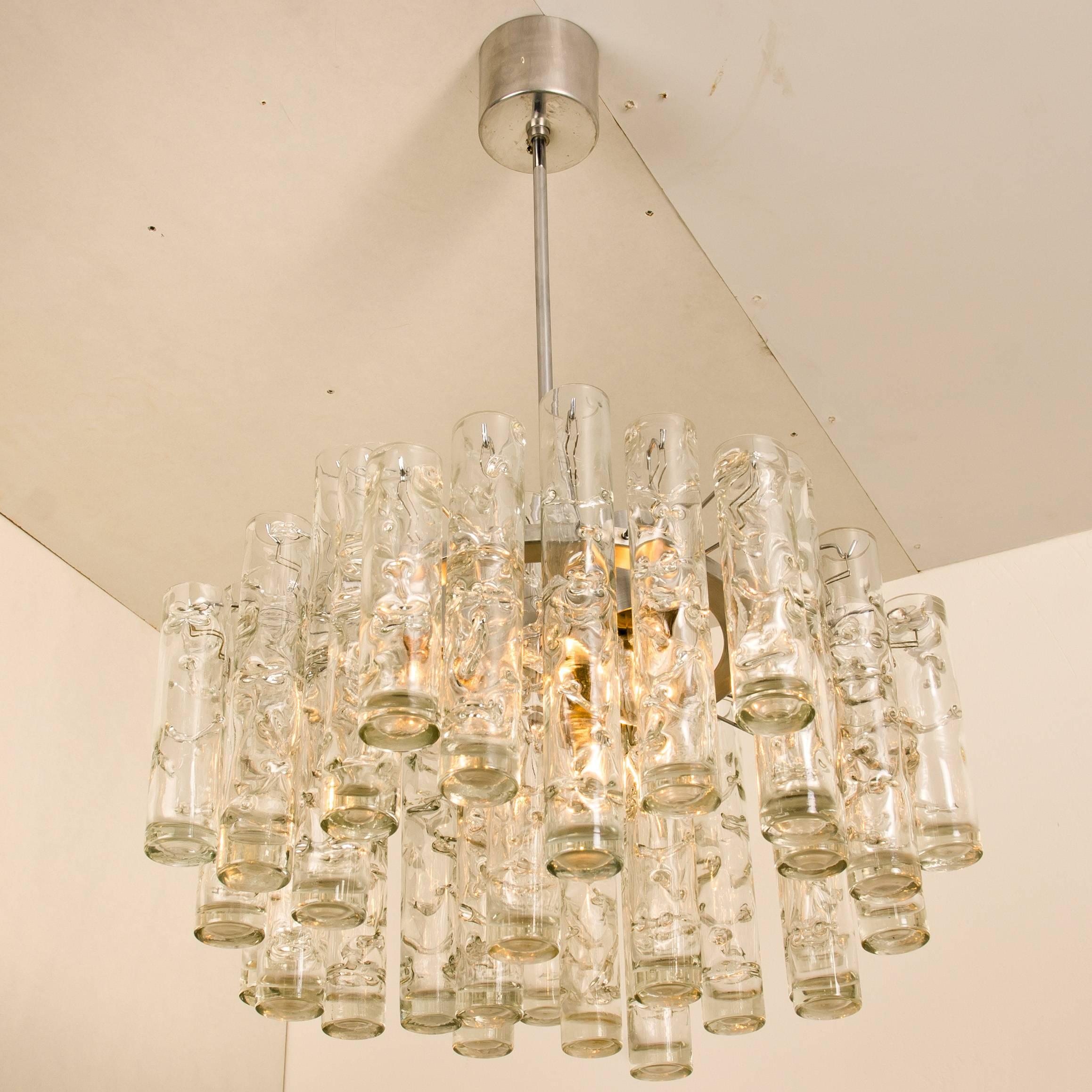 20th Century Ice Glass Chandelier by Doria, 1960