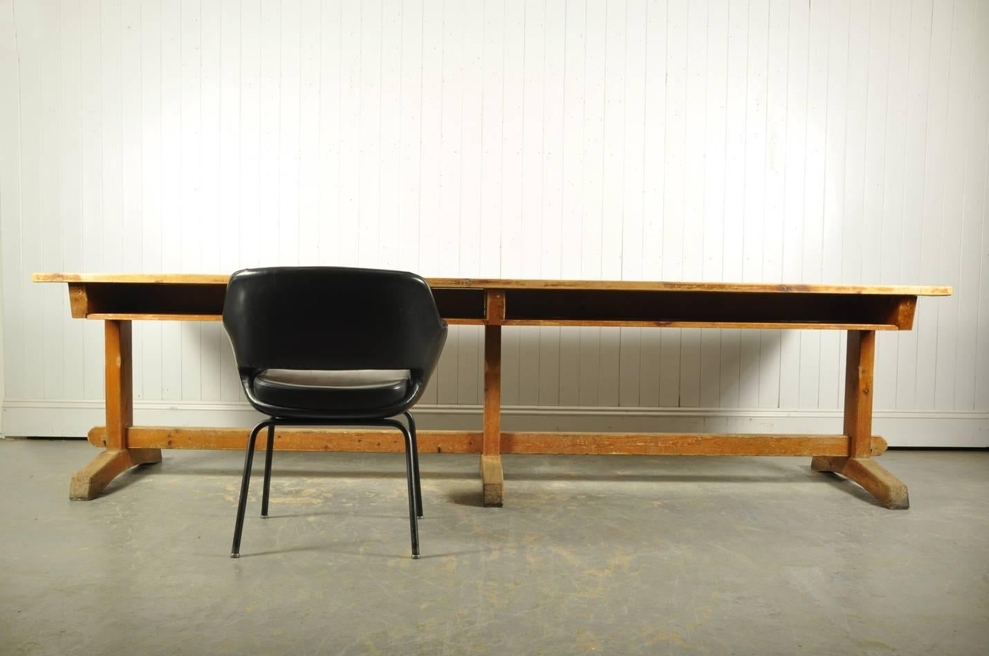 Antique Pine Library Table 1