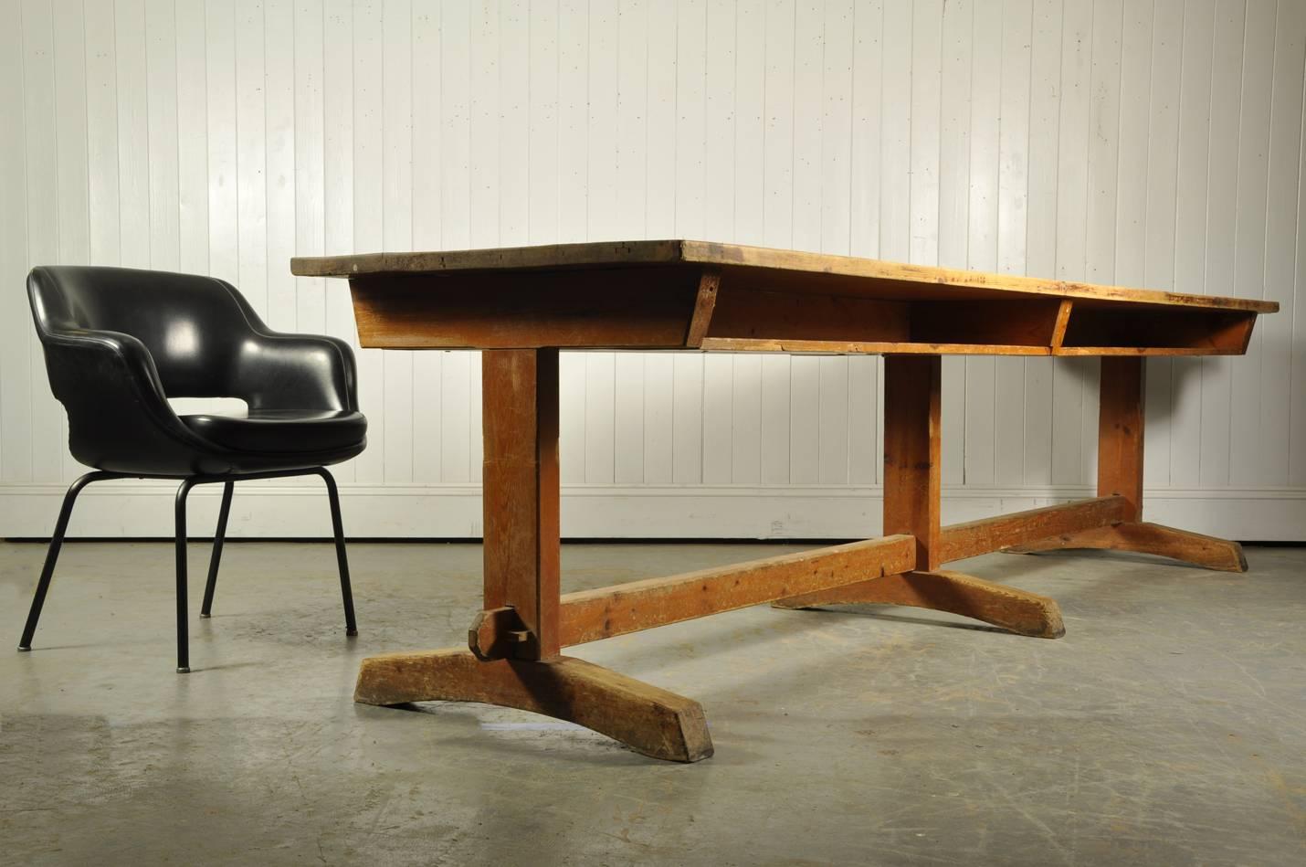 Antique Pine Library Table 2