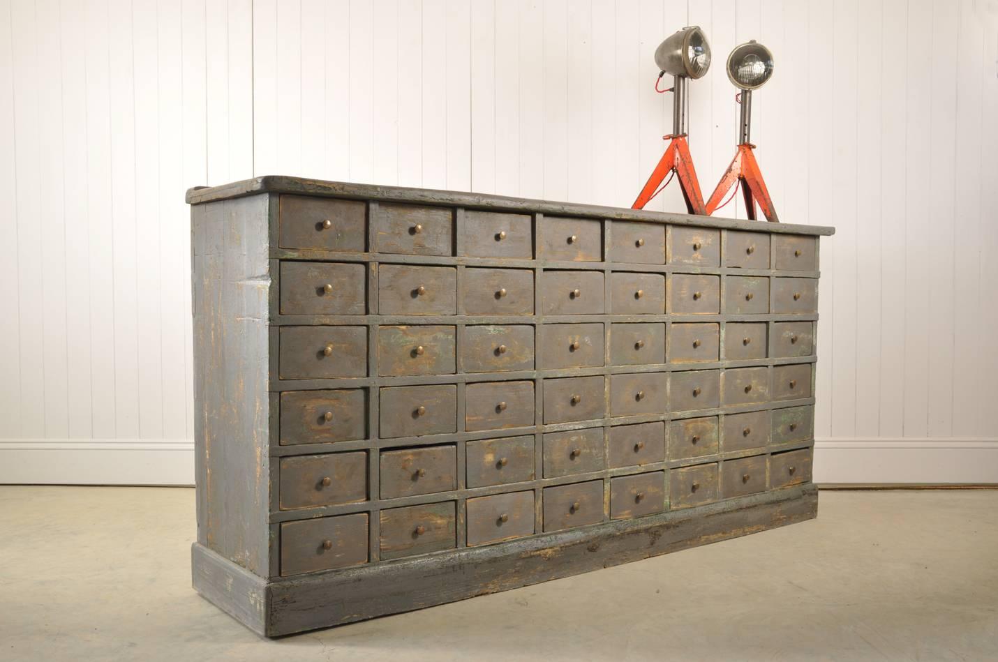 Industrial Large Bank of Drawers, circa 1900