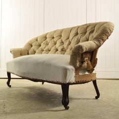Antique French Napoleon III Button Back Sofa
